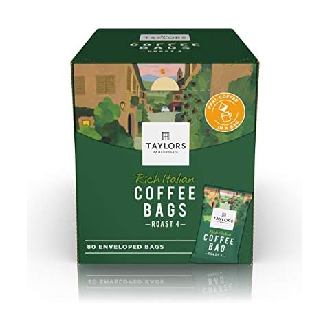 Taylors of Harrogate Rich Italian Ground Coffee Bags, 80 Enveloped Bags Cover