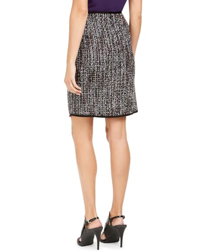 Calvin Klein Womens Black Zippered Speckle Above The Knee Pencil Skirt Size 12P2