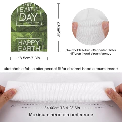Earth Day 2023 Kids Beanie Hat for for Girls Boys Children Cap Winter Knitted Chemo Cancer Headwear Accessories Gifts Decoration Black2