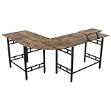 IRONCK L-Shaped Desk 67 inch Large Corner Table, Industrial Computer Desk PC Laptop Study Writing Table Workstation for Home Office