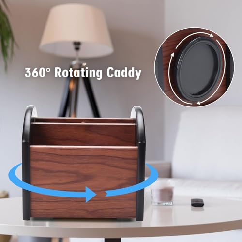 Support de télécommande rotatif en bois pour organiser vos manettes dans le salon