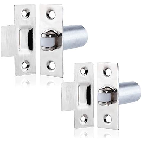 XFORT® Adjustable Roller Catch, Polished Chrome Roller Ball Door Latch, Door Closer When Locking is not Required, Ideal Internal Door Catch for Doors, Cupboards, Cabinets and Wardrobes Cover