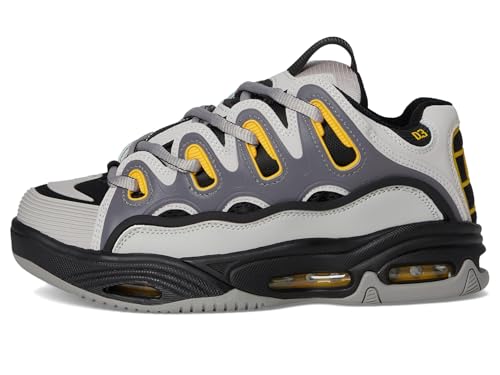 Osiris Men's D3 2001 Skate Shoe, Grey/Black/Yellow, 7.54