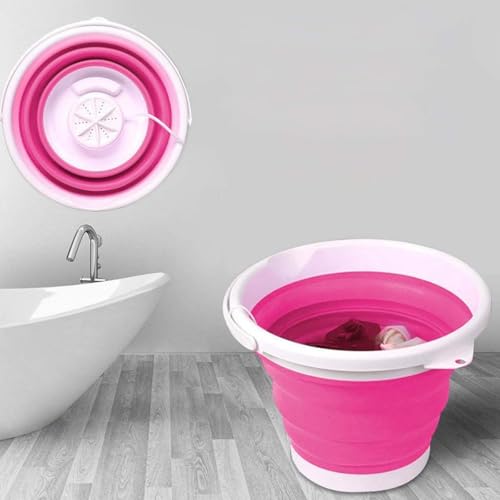 Dlwk 小型ターボ洗濯機、5 L携帯用寮旅行キャンプの子供の洗濯のための折り畳み式USBによって動力を与えられる超音波洗濯機