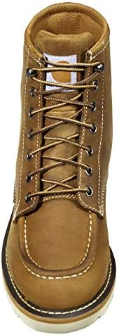 Carhartt Women's Wedge 6" Waterproof Steel Toe FW6225-W Ankle Boot, Dark Bison Oil Tanned, 7 | Image 1