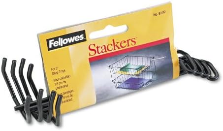 Bandeja de escritorio apilable postes para 3 bandejas de capacidad, color negro, cuatro postesjuego