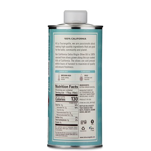 Image of La Tourangelle California Extra Virgin Olive Oil, Cold-Pressed, 25.4 Fl Oz (Pack of 12)