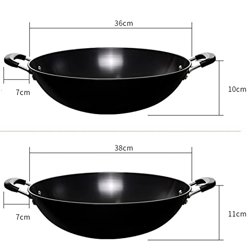 Wok de Hierro Fundido Tradicional Chino 38 cm miniatura 7