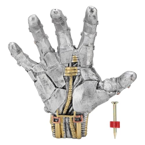 Pilipane Statue de Main mécanique en résine, Sculpture de Main de Robot, décor futuriste Moderne pour Salon, Bureau, étagère d'étude