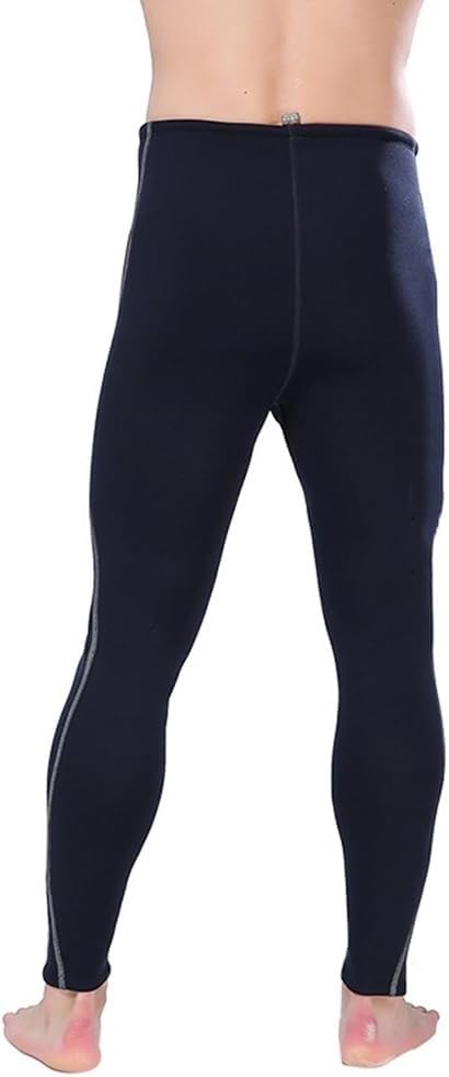 Wetsuit Pants Man Women, 3mm High Waist Keep Warm for Swimming Diving Surfing Snorkeling(Black_Small)