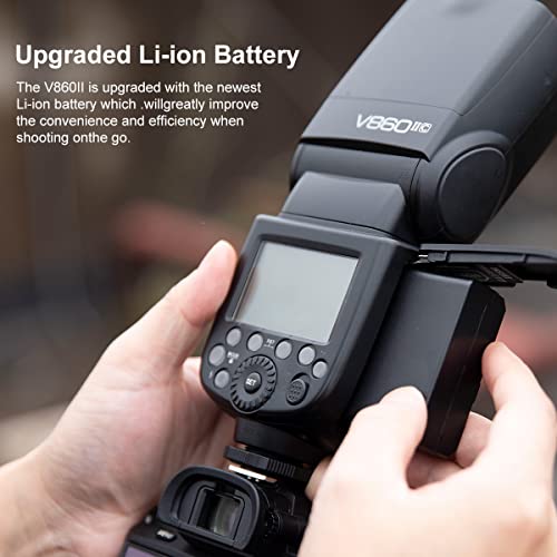 Godox V860Ii-N I-Ttl 2.4G High Speed Sync 1/8000S Gn60 Li-Ion Battery Camera Flash Speedlite Light Compatible For Nikon Cameras & Godox Xpro-N Wireless Flash Trigger Transmitter #TOP3