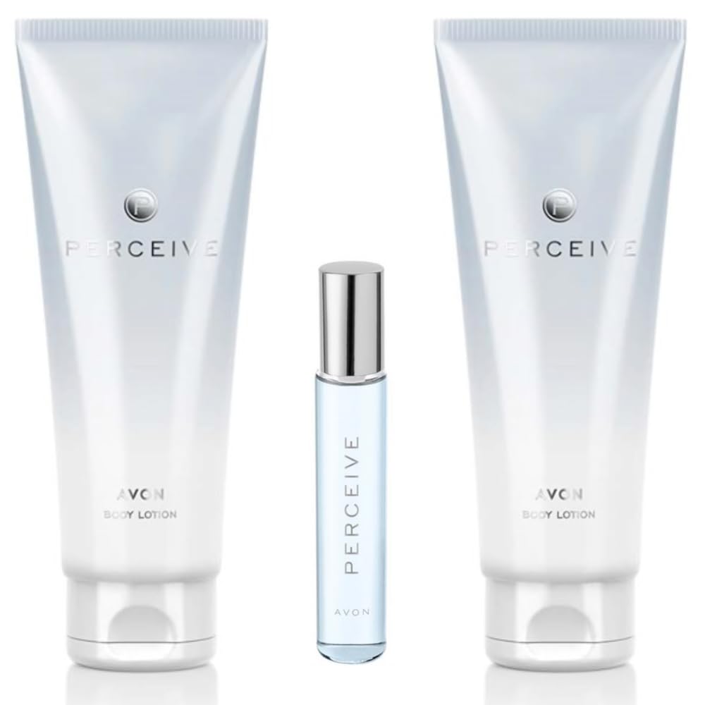 Avon Perceive - 2 x 125ml Body Lotion + 10ml EDP Purse Spray