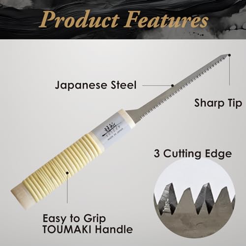 SUIZAN 5\" Drywall Jab Saw - Japanese Pullsaw Handsaw Wallboard Cutting Tools