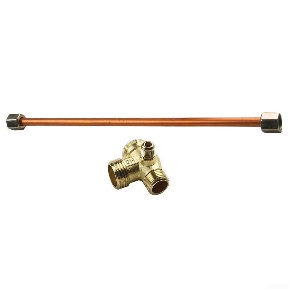 Tubo di scarico 600 mm valvola di ritegno lega di zinco 3 porte compressore d'aria
