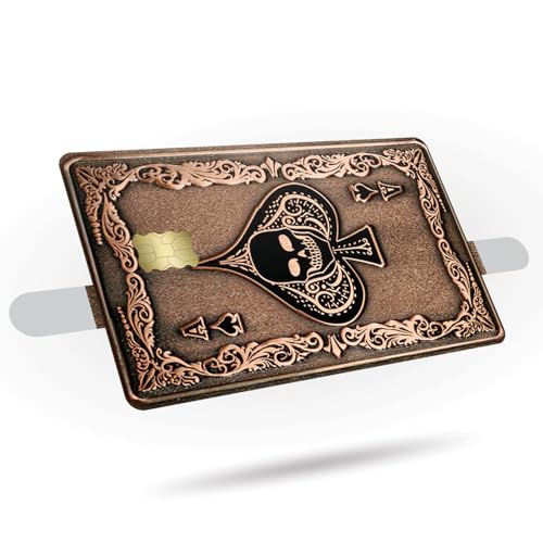 KCD Credit Card Skin Sticker Cover Decal Wrap 3-Pack – Ace of Spades Skull Design – Durable Vinyl Stickers for Cards – CCS012