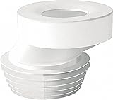 wc anschlussbogen mit stutzen  WC-Anschluss exentrisch 40mm Durchmesser 100-110 Farbe: weiss