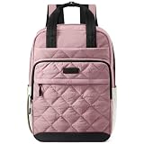 LOVEVOOK Puffer Backpack for Women Fits 15.6 Inch Laptop, Quilted Travel Backpacks Purse with Large Cup Holder, Teacher Computer Work Bags College Shool Bookbag, Puffy Carry On Personal Item Bag