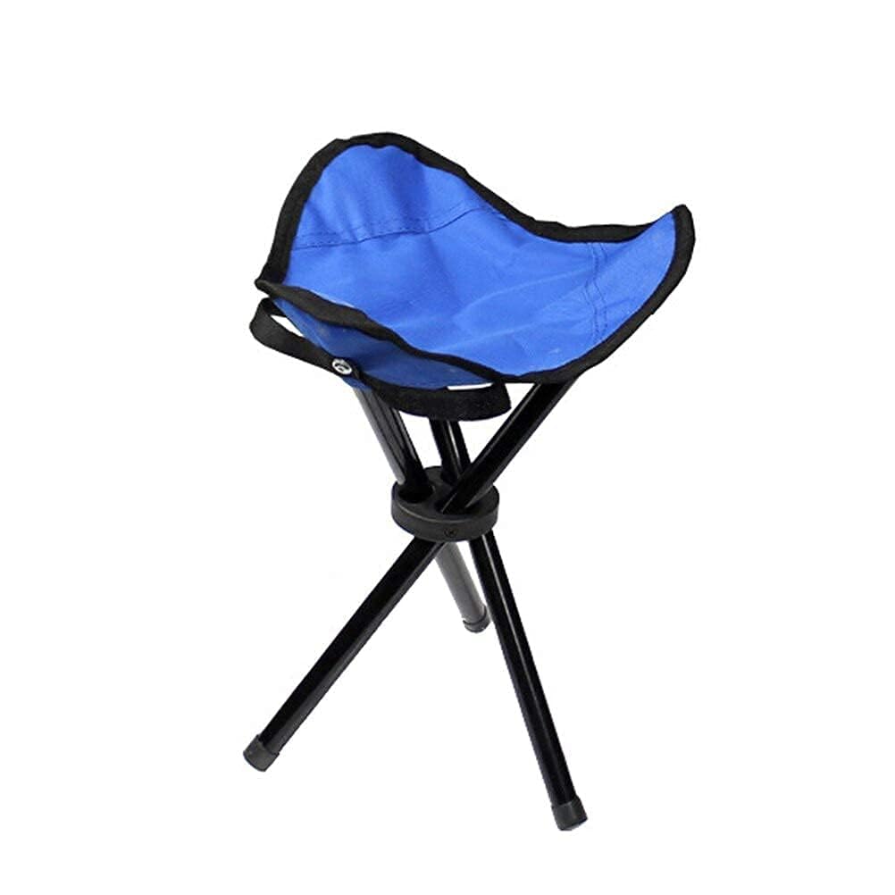 SAJAG Camping Folding Stool - Portable 3 Legs Chair Tripod Seat for Outdoor Hiking Fishing Picnic Travel Beach BBQ Garden Lawn with Strap Oxford Cloth Small Size - Random Color-image-44