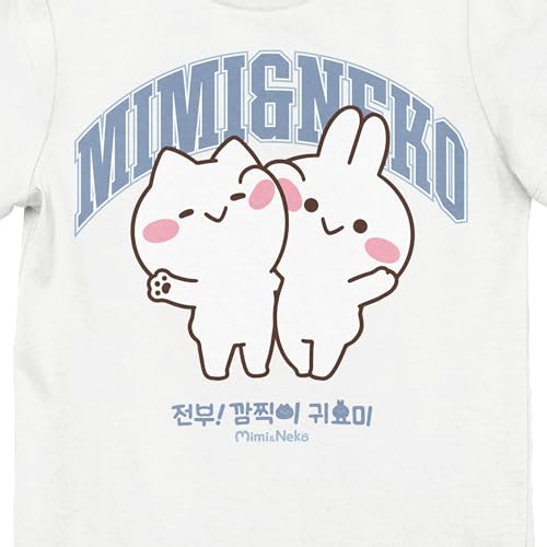 Bioworld Mimi & Neko Girls White Crew Neck Short Sleeve T-Shirt2