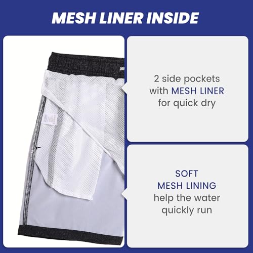 Image of maamgic Mens 7 inch Stretch Swim Trunks Quick Dry Mesh Lining Swimwear Bathing Suits