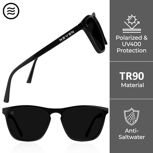 NEVEN Cambridge Polarized Sunglasses for Men - Classic, Rectangle Glasses -Timeless Beach Sunglasses for Urban, Coastal Vibe.3