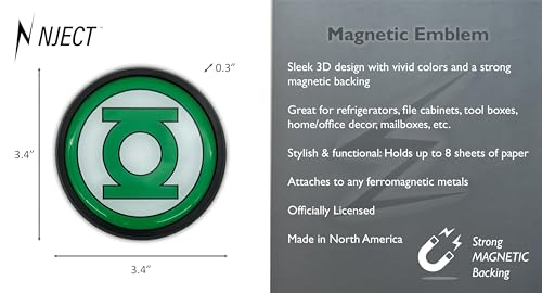 Imán decorativo grande Oficial DC Comics Green Lantern 3.4" miniatura 3