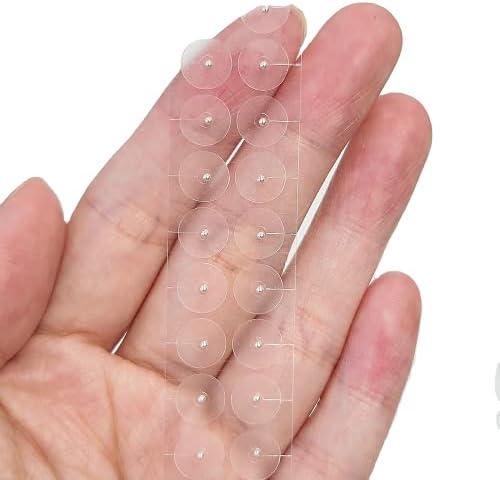 WYGOAKG 100Pcs/bag Clear Tape Silver-Plated Magnetic Bead Ear Point Application Auricular Press Plaster Ear Seeds Ear Acupuncture
