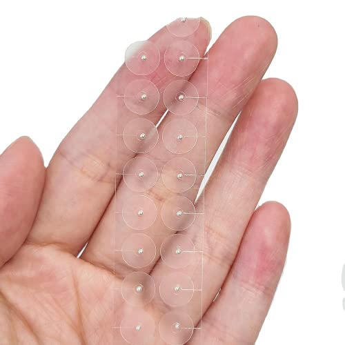 Wygoakg 100Pcs/Bag Clear Tape Silver-Plated Magnetic Bead Ear Point Application Auricular Press Plaster Ear Seeds Ear Acupuncture #TOP10