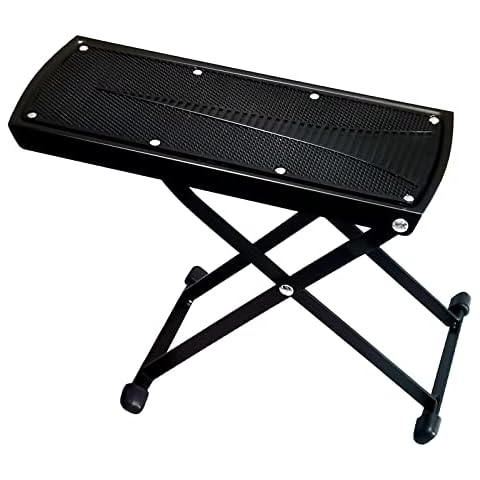 Guitar Foot Rest Stool Height Adjustable Footstool Excellent Stability with Rubber End Caps and Non-Slip Rubber Pad for Classical Guitar Cover