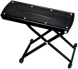 Guitar Foot Rest Stool Height Adjustable Footstool Excellent Stability with Rubber End Caps and Non-Slip Rubber Pad for Classical Guitar