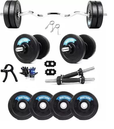 Watson H Dumbbell Set for Home Gym, Home Gym Equipments Kit with 8kg(2kgx4) Weight Set, Dumbbell Set 14" Deep Threaded Iron Rods, 3ft Curl, Gym Gloves&Hand Gripper Home Gym equipments for Men & Women (B0BY1VWXH6) Amazon Price History, Amazon Price Tracker