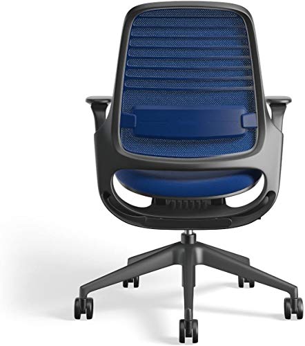 Image of Steelcase Series 1 Work Office Chair - Royal Blue, Hard Floor Casters