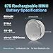4Pcs Rechargeable 675 Hearing Aid Batteries, 40maH 675 Battery, Hearing Aid Rechargeable Batteries 24-30H Long Lasting for Non-Bluetooth, Compatible with The Same Brand Charger (Only 4 Batteries)