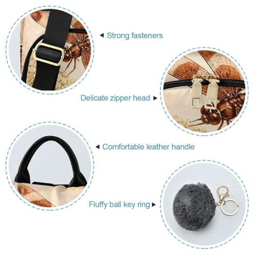 Image of ALAZA Watercolor Retro Dragonfly Dandelion Backpack Purse with Adjustable Straps for Woman Ladies