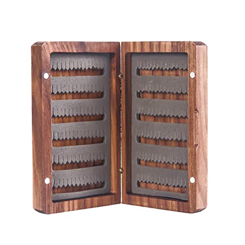 M MAXIMUMCATCH Maxcatch Black Walnut Wooden Fly Box Hand Made Premium Fishing Tackle Box