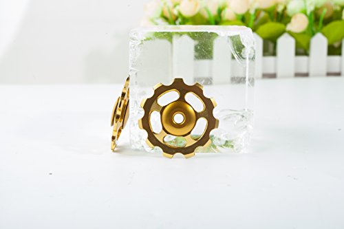 Stylrtop 2 Pcs Bike 11T Aluminum Sealed Bearing Jockey Wheel Rear Derailleur Pulleys Fit Shimano Sram (Golden) #TOP3