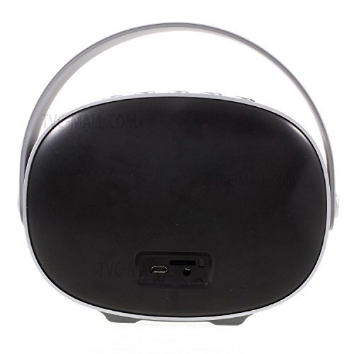 Rear view of W-King T6 Mini Bluetooth Speaker showing ports