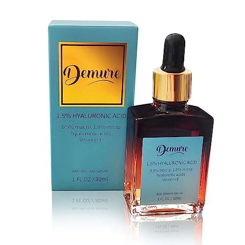 Demure Siero ialuronico acido ialuronico, cura del viso anti-invecchiamento, antirughe,