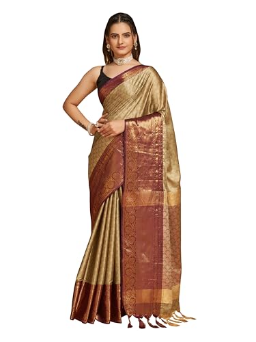 Image of Avantika Fashion Women's Woven Cotton Silk Art Silk Banarasi Saree With Blouse Piece