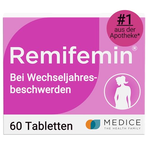 Remifemin 60 Tabletten - Medikament für Wechseljahre - bei leichten bis mittleren Wechseljahresbeschwerden - hormonfrei - pflanzliches Arzneimittel