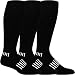 MOXY Socks Black with White Standard Athletic Knee-High 3-Pack