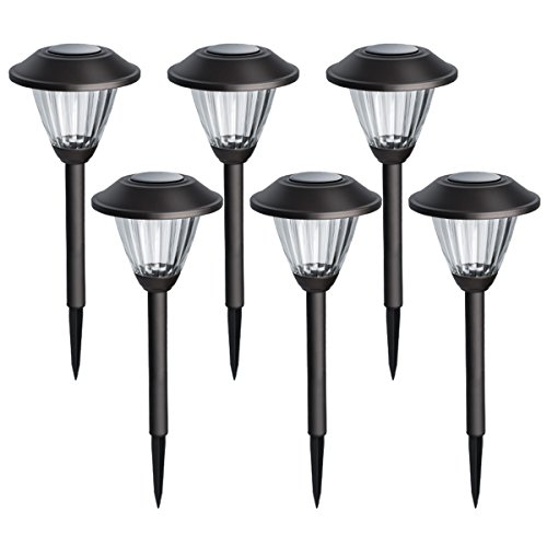 Solpex 6 Pcs Solar Powered Path Lights, High Lumen Automatic Led for Patio