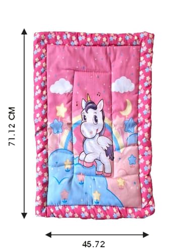 Image of New Born Baby Godadi Set Soft Cotton Baby godi | Godari | Baby Bedding Sheet | Crib Sheet | Cartoon Mats Baby Bed | Random Color Or Print (Pack of 2)