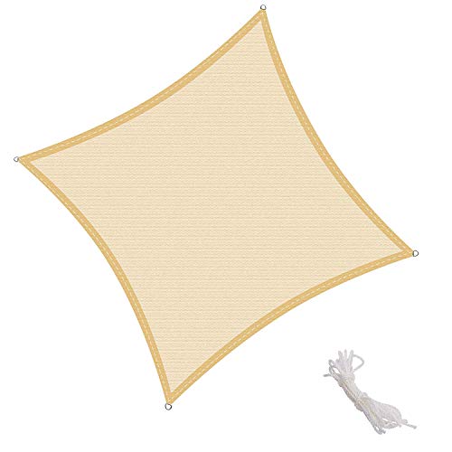 GOUDU Toldo Vela de Sombra Rectangular Toldo Vela IKEA Prevención Rayos UV Solar protección para Exteriores, jardín - Beige 2x7m