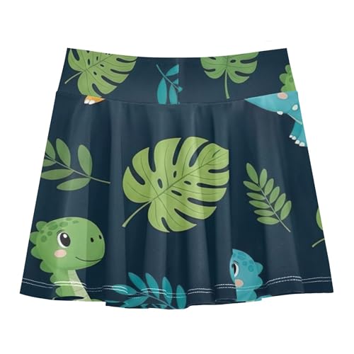 Girls' Shorts Athletic Skorts Tennis Skirts Kids Pink Cute Flowy Skort Jungle Dino Navy 3t2