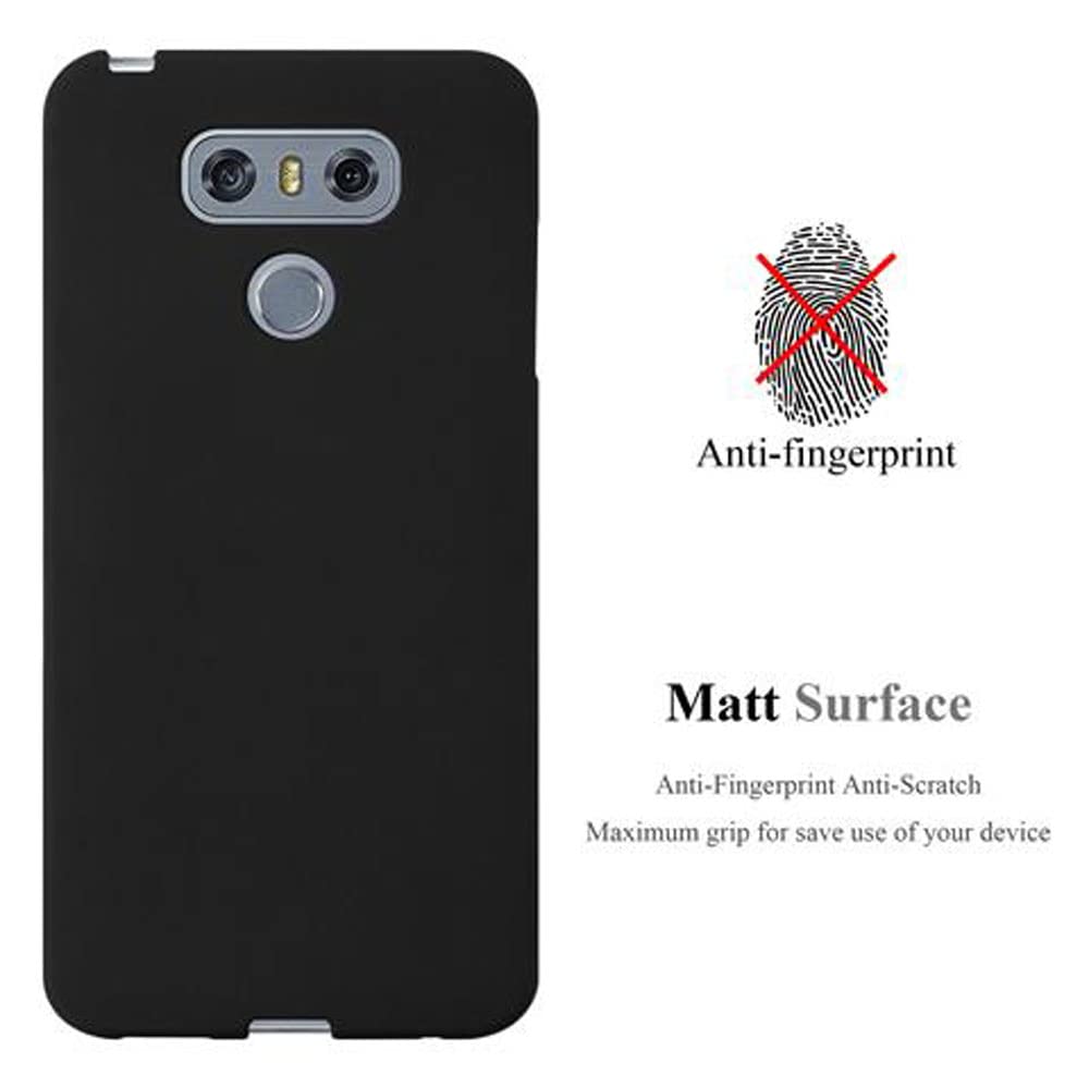 Cadorabo Custodia per LG V30 in NERO METALLICO - Morbida Cover Protettiva Sottile di Silicone TPU con Bordo Protezione - Ultra Slim Case Antiurto Gel Back Bumper Guscio