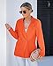 luvamia Blazer Jackets for Women Work Casual Office Long Sleeve Fashion Dressy Business Outfits Vibrant Orange X-Large Fits Size 16 / Size 18