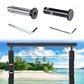 Muzata 10Set Black Cable Railing kit Invisible Swageless 1/8" Turnbuckle Tensioner Terminal Hidden Flat Head for 2"-6" Wood Metal Post Deck Stairs BlackCool System CB05,CL1 CV1 CV2