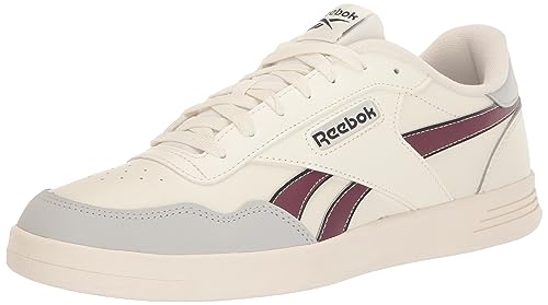 Reebok Unisex Court Advance Sneaker, Chalk/Black/Maroon, 10.5 US Men