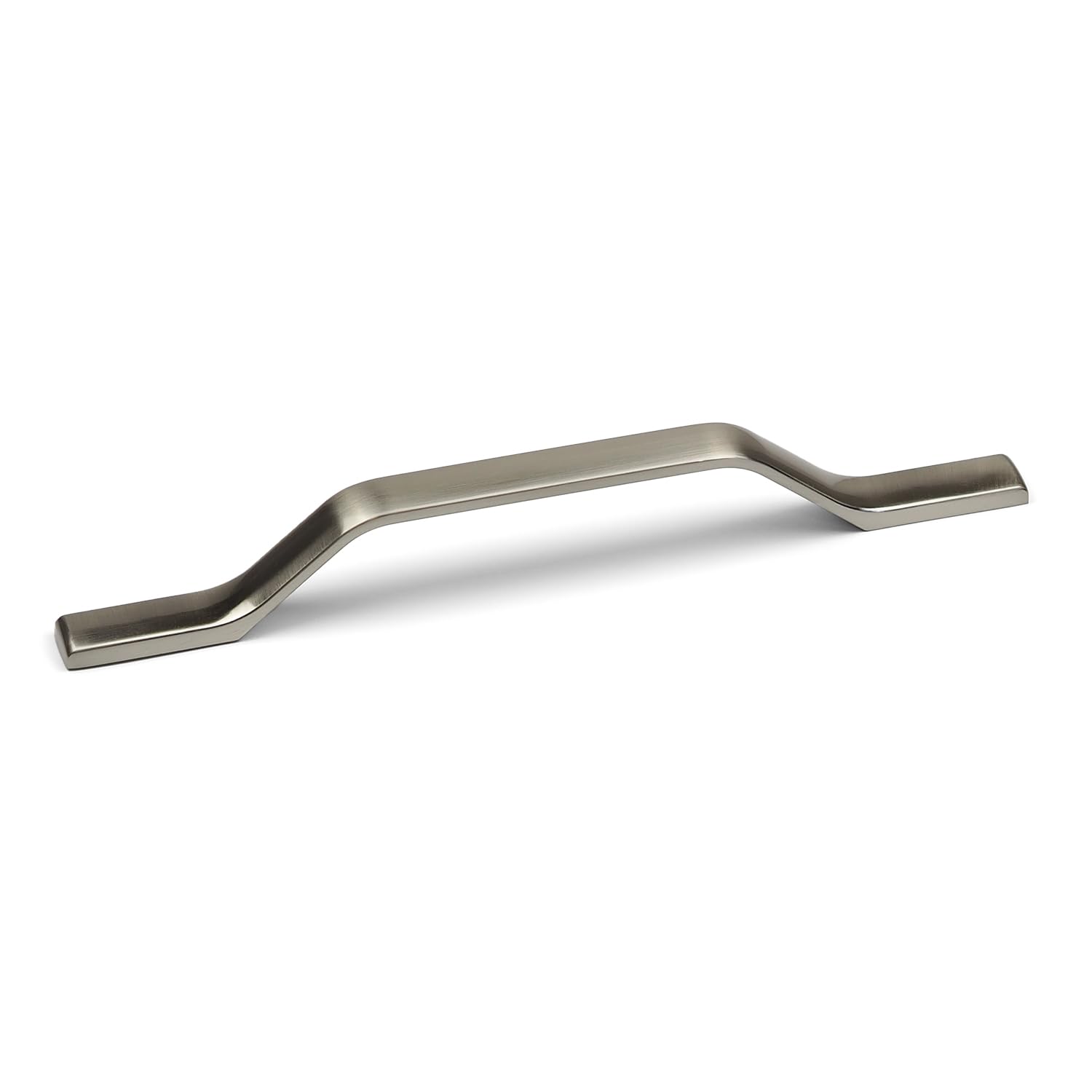 Handle & Home Satin Nickel Kitchen Bar Handle Brushed Silver Cabinet Pull Slim Square 160Mm And 192Mm Centres Cupboard Cabinet Drawer Wardrobe Upcycle Replacement Hardware